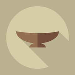 Flat modern design with shadow icons plate
