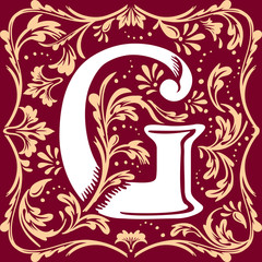 old vintage letter G