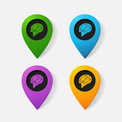 Realistic color pointer: brain