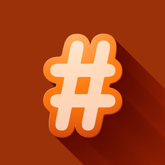 Volume icons symbol: Number sign