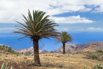 Fototapeta na wymiar La Gomera, Canary islands, view towards south coast
