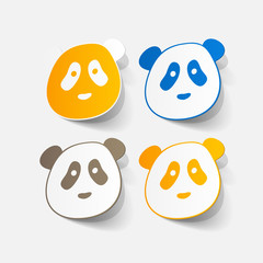 paper sticker: panda bear © chorniy10