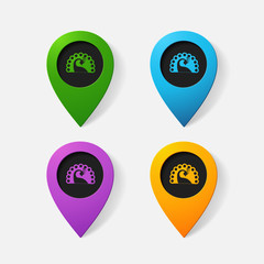 Realistic color pointer: peacock