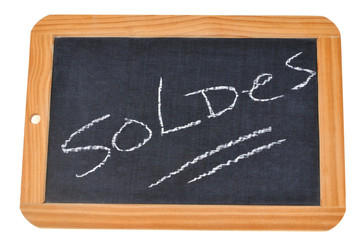 Obraz premium Soldes écrit sur une ardoise