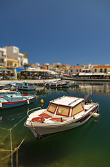 Fototapeta na wymiar Port in Agios Nikolaos