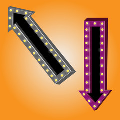 vector arrow mark suitable for signage and signs for night club, shop