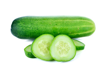 Cucumber isolated over white background.