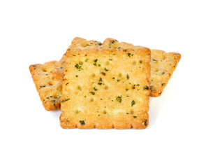 Cracker isolated on over white background