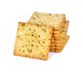 Cracker isolated on over white background