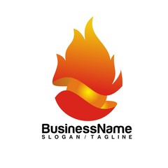 Fire vector logo icon