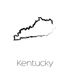 Scribbled shape of the State of Kentucky
