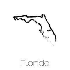 Scribbled shape of the State of Florida