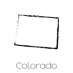 Scribbled shape of the State of Colorado