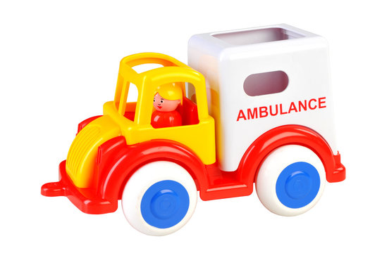 colorful toy car- ambulance.