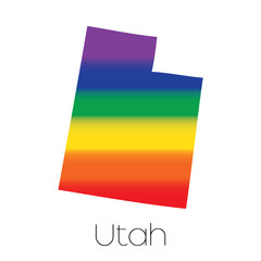 LGBT Flag inside the State of Utah