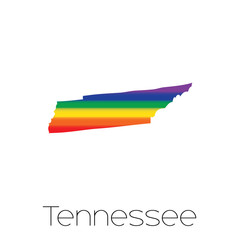 LGBT Flag inside the State of Tennessee