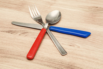 forchetta, coltello e cucchiaio