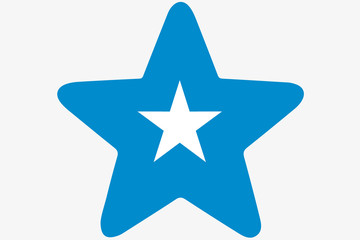 Obraz premium Flag Illustration inside a star of the country of Somalia