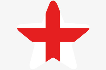 Flag Illustration inside a star of the country of Georgia