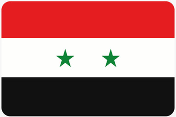 Flag Illustration with rounded corners of the country of Syria