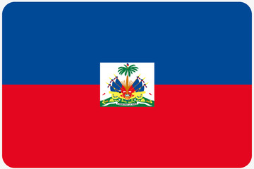 Flag Illustration with rounded corners of the country of Haiti