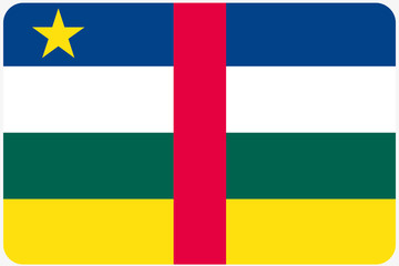 Flag Illustration with rounded corners of the country of Central