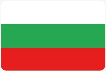 Flag Illustration with rounded corners of the country of Bulgari