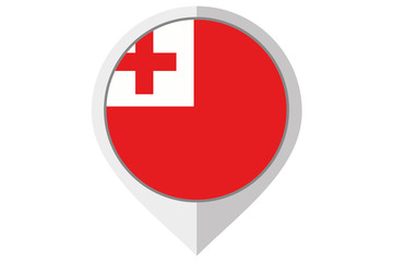 Obraz premium Flag Illustration inside a pointed of the country of Tonga