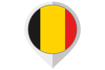 Fototapeta premium Flag Illustration inside a pointed of the country of Belgium
