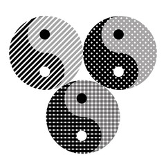 Vector illustration Yin and Yang object for general use