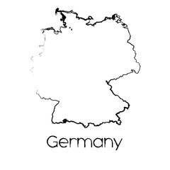 Scribbled Shape of the Country of Germany