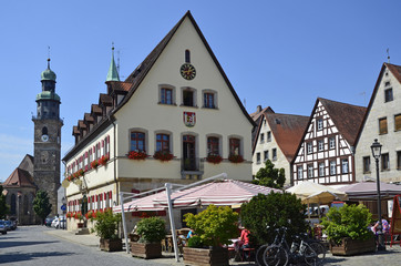 Altes Rathaus und Turm der Pfarrkirche, Lauf a.d. Pegnitz