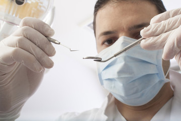 Naklejka premium dental operation