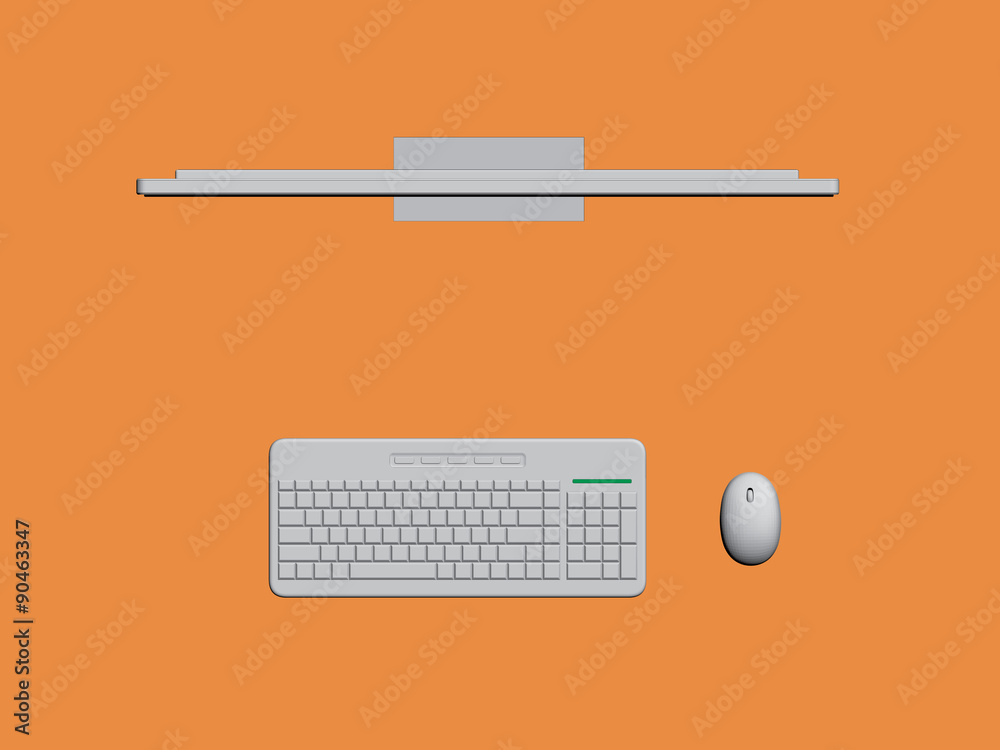 Poster background with computer