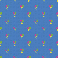 seamless pattern with letters of the ABC