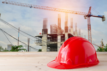 safety helmet in construction site
