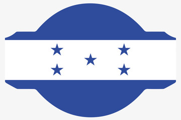 Flag Illustration within a Sign of the country of  Honduras