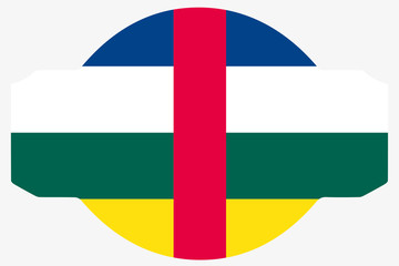 Flag Illustration within a Sign of the country of  Central Afric