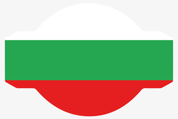 Flag Illustration within a Sign of the country of  Bulgaria