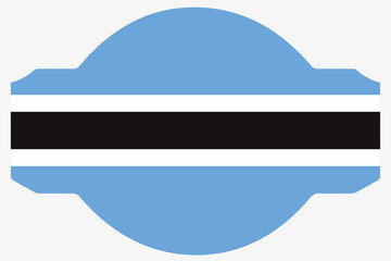 Fototapeta na wymiar Flag Illustration within a Sign of the country of Botswana