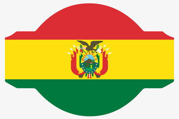 Fototapeta premium Flag Illustration within a Sign of the country of Bolivia