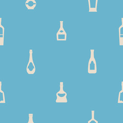 Seamless background with  bottles for your design