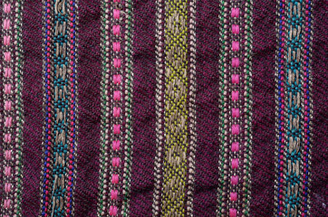 Close-up of the homespun woolen