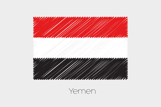 Scribbled Flag Illustration of the country of Yemen
