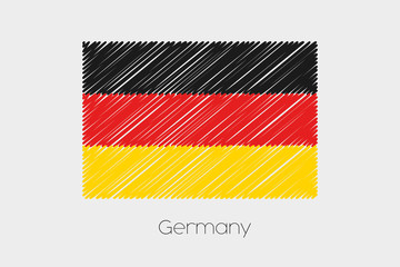 Scribbled Flag Illustration of the country of Germany