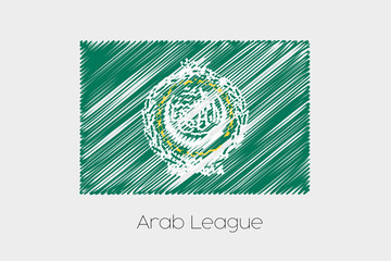 Scribbled Flag Illustration of the country of ArabLeague