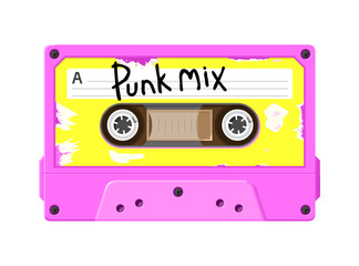 Punk Mix Tape.
A Punk retro audio cassette tape containing favorite Punk songs.