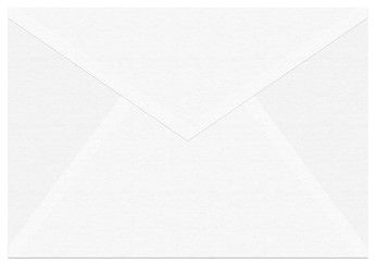 enveloppe en papier blanc sur fond blanc