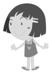 Little girl in skirt