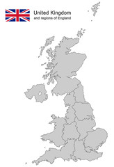 United Kingdom and regions of England